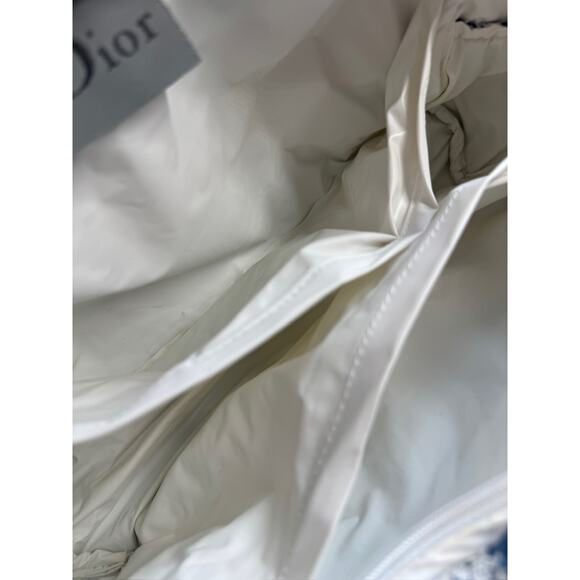 Dior Vintage Blue Monogram Diorissimo 2 Terrycloth Cosmetic Mini Top Handle Bag - Picture 6 of 6